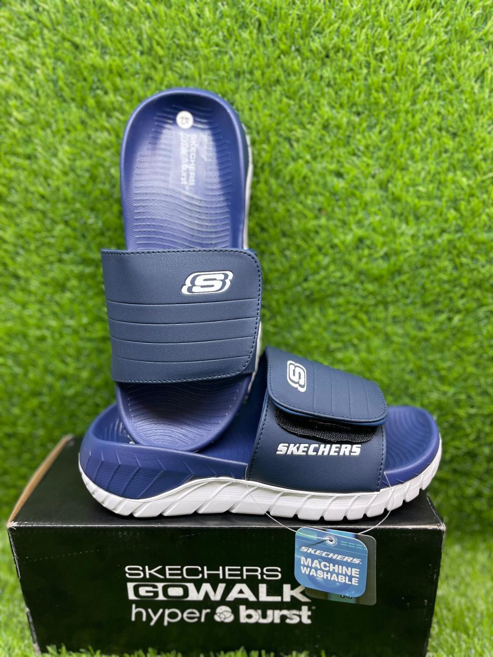 Orignal Blue & White Skechers Soft & Comfort Slipper