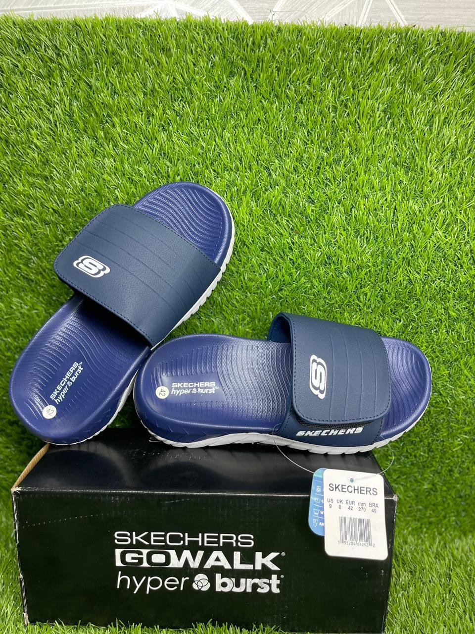 Orignal Blue & White Skechers Soft & Comfort Slipper