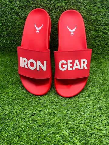 IRON GEAR RED & WHITE COMFPRT SLIPPER